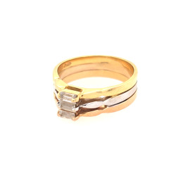 Pre Owned 18ct 3 Colour Diamond Ring ZX106